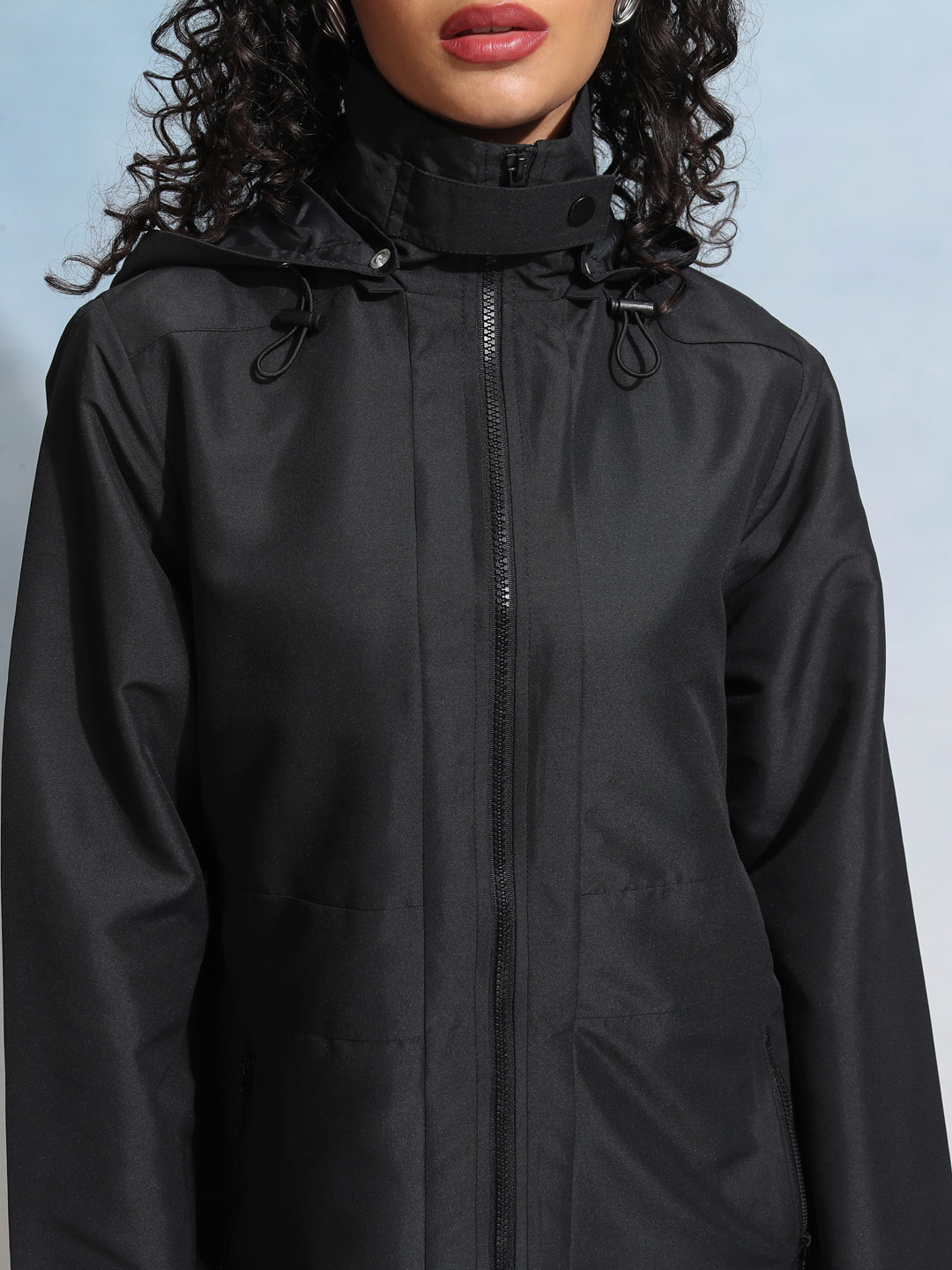 Tokyo Talkies Women Black Open Front Jacket - Black - Image 5