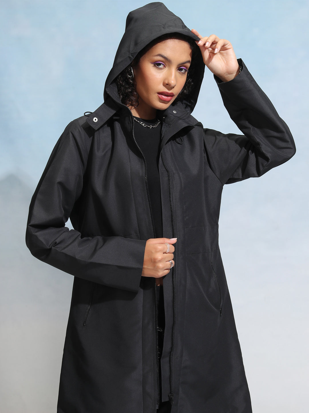 Tokyo Talkies Women Black Open Front Jacket - Black - Image 7