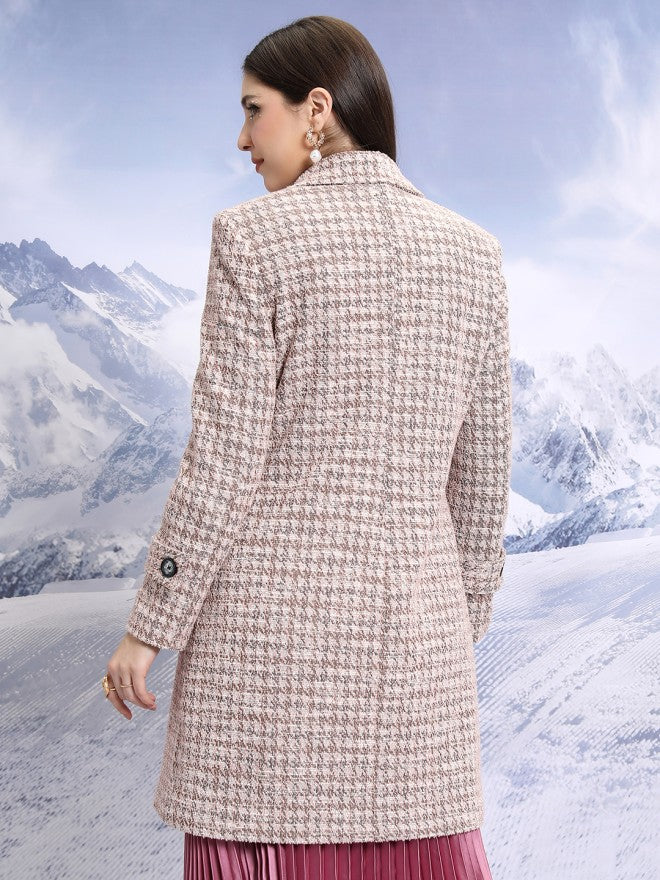 Tokyo Talkies Women Pink Open Front Jacket - Pink - Image 3