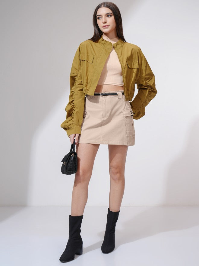 Tokyo Talkies Women Brown Open Front Jacket - Brown - Image 2