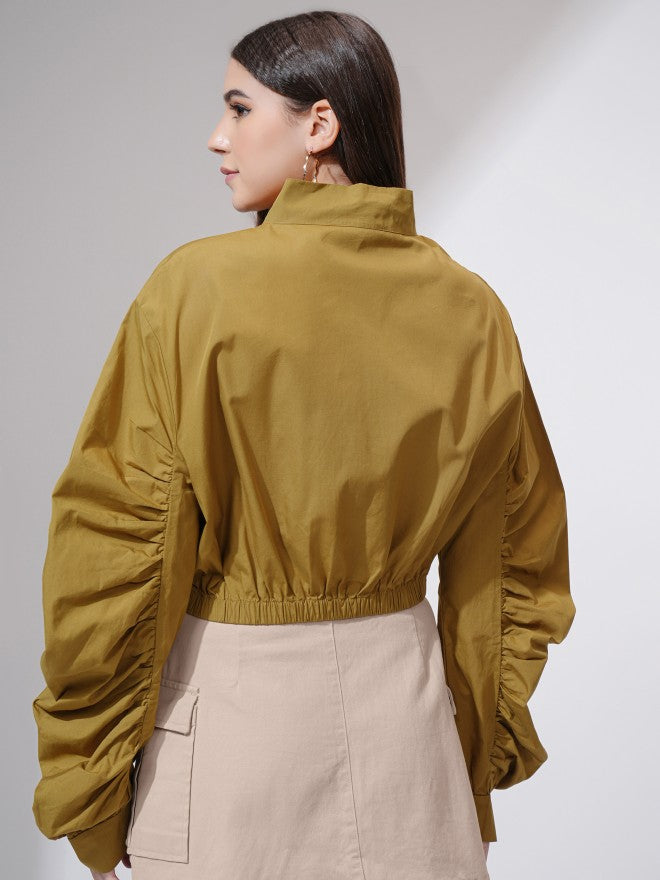 Tokyo Talkies Women Brown Open Front Jacket - Brown - Image 3