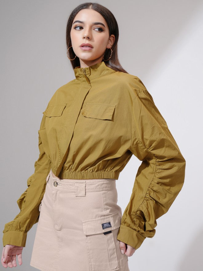 Tokyo Talkies Women Brown Open Front Jacket - Brown - Image 4