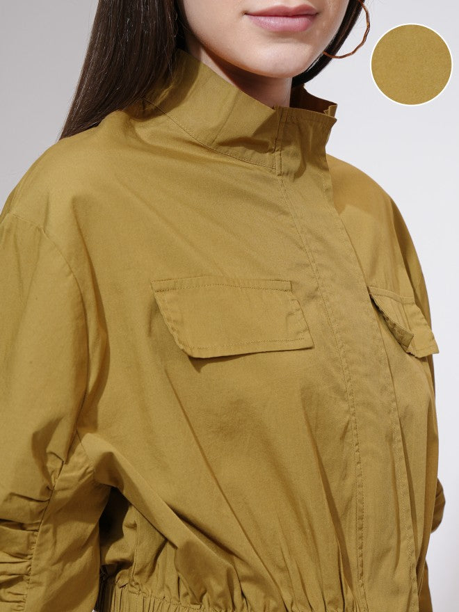 Tokyo Talkies Women Brown Open Front Jacket - Brown - Image 5