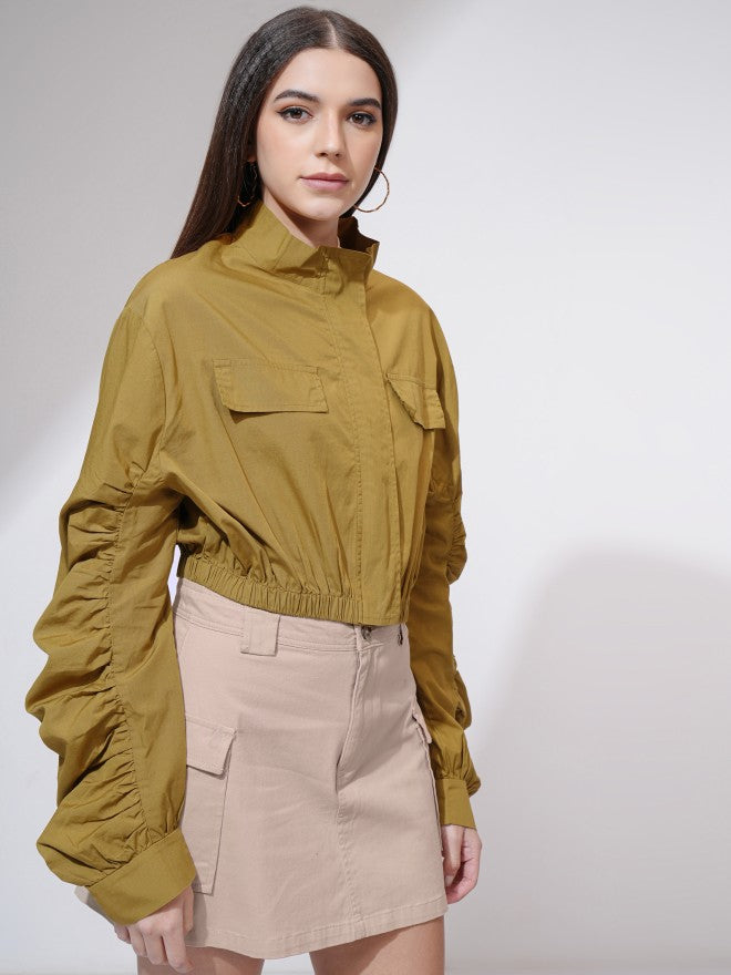 Tokyo Talkies Women Brown Open Front Jacket - Brown - Image 6