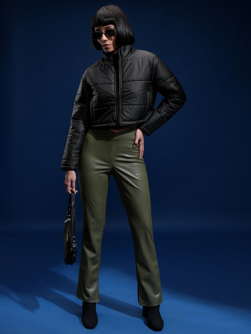 Tokyo Talkies Women Black Puffer Jacket - Black - Image 2