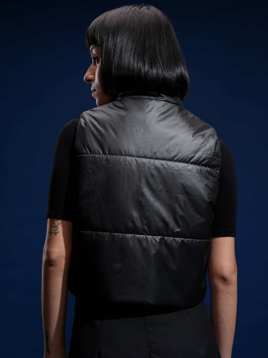 Tokyo Talkies Women Black Puffer Jacket - Black - Image 3