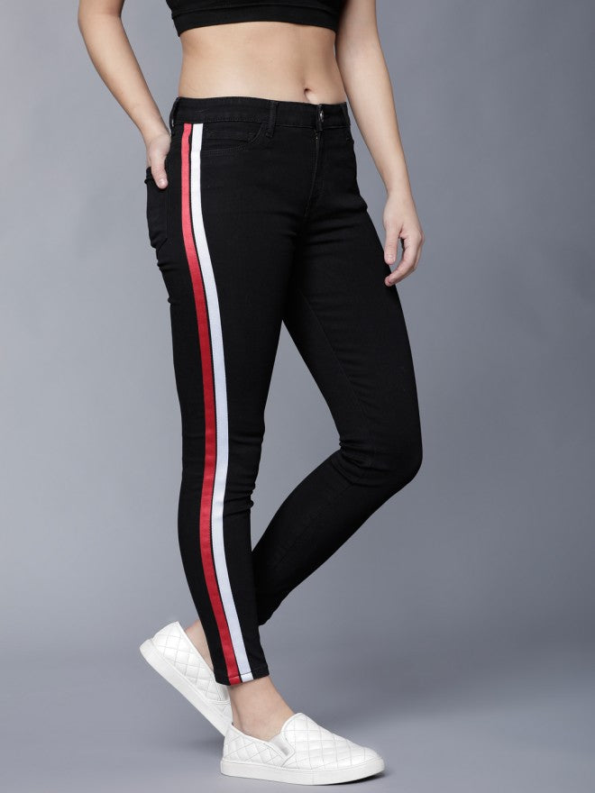 Women Black Super Skinny Fit Stretchable Jeans - Black - Image 6