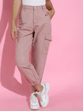 Tokyo Talkies Women Rose Jogger Jeans - Pink - Image 1