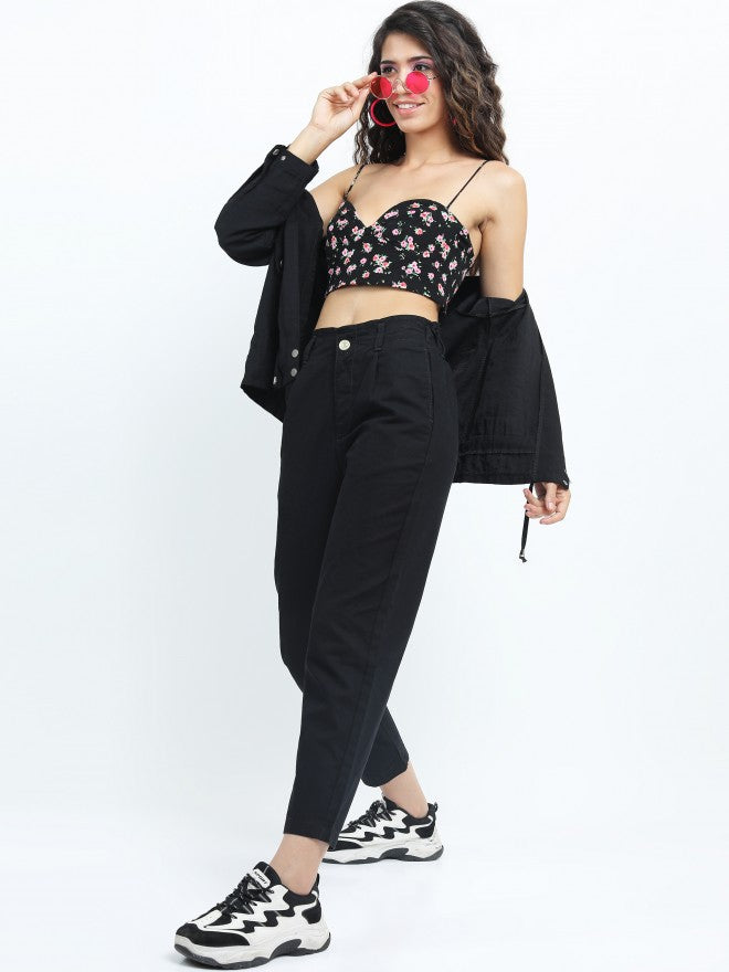 Tokyo Talkies Women Black Mom Fit Jeans - Black - Image 2