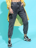 Tokyo Talkies Women Grey Jogger Jeans - Grey - Image 1