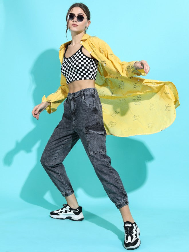 Tokyo Talkies Women Grey Jogger Jeans - Grey - Image 2