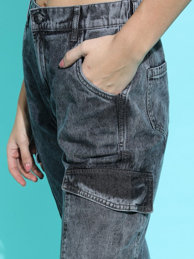 Tokyo Talkies Women Grey Jogger Jeans - Grey - Image 5