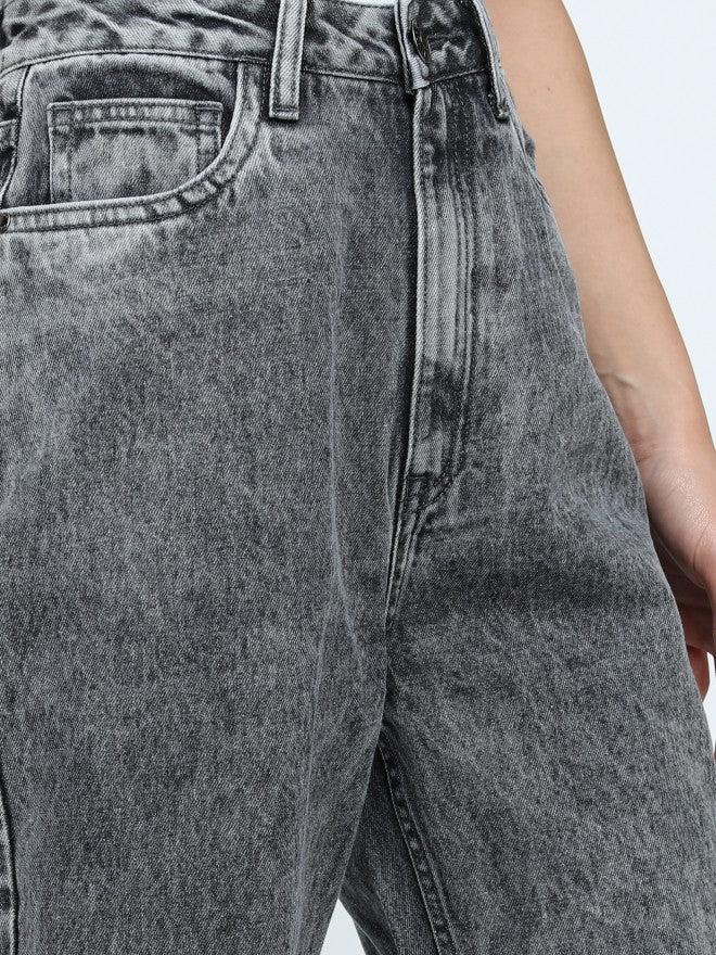 Tokyo Talkies Women Light Grey Straight Fit Jeans - Grey - Image 5