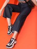 Tokyo Talkies Women Navy Dad Fit Jeans - Navy Blue - Image 1