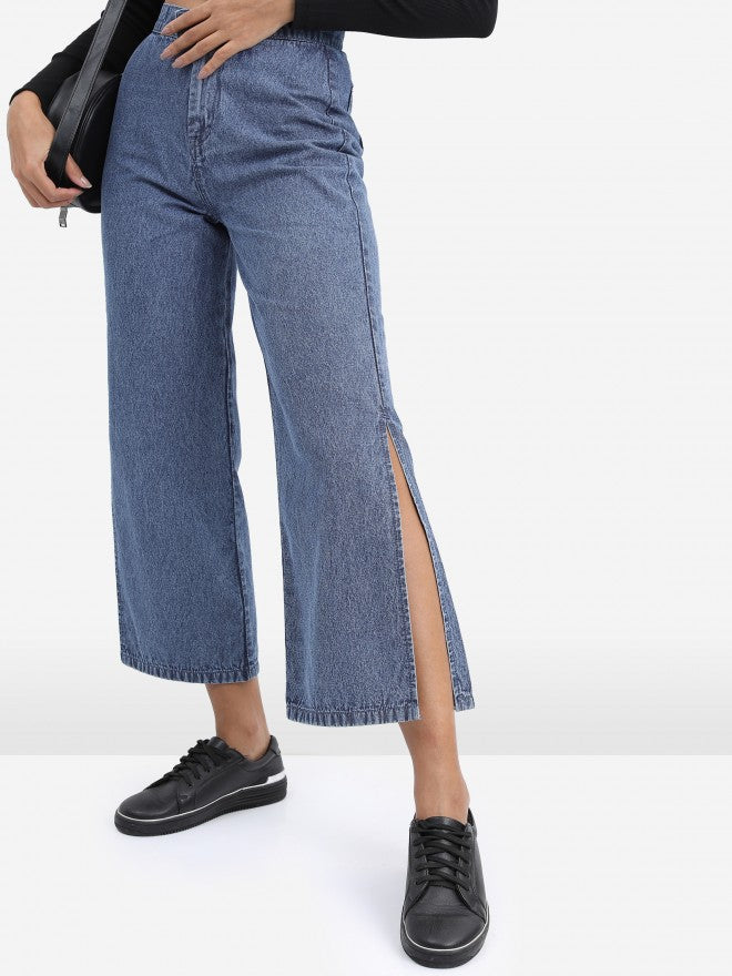 Tokyo Talkies Women Blue Straight Fit Jeans - Blue - Image 1