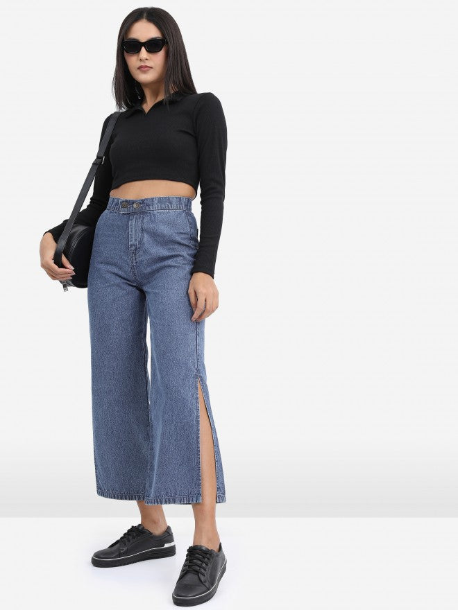 Tokyo Talkies Women Blue Straight Fit Jeans - Blue - Image 2