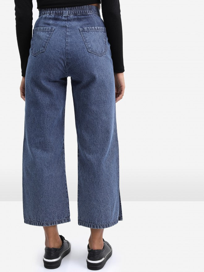 Tokyo Talkies Women Blue Straight Fit Jeans - Blue - Image 3