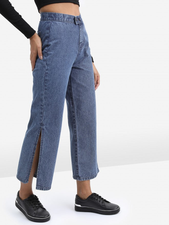 Tokyo Talkies Women Blue Straight Fit Jeans - Blue - Image 6