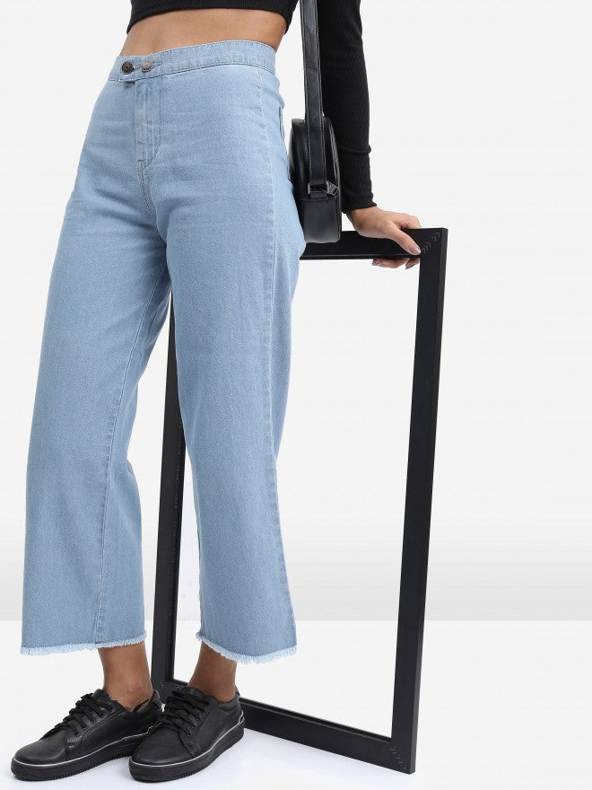 Tokyo Talkies Women Blue Straight Fit Jeans - Blue - Image 1