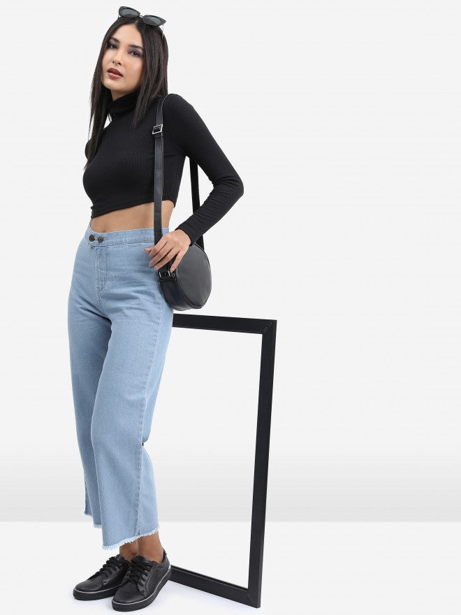Tokyo Talkies Women Blue Straight Fit Jeans - Blue - Image 2