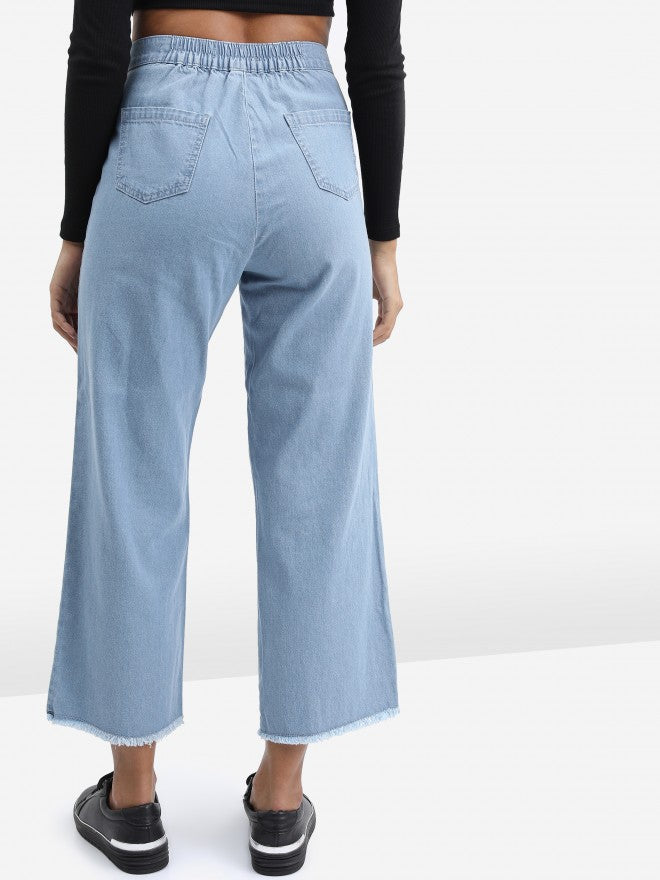 Tokyo Talkies Women Blue Straight Fit Jeans - Blue - Image 3