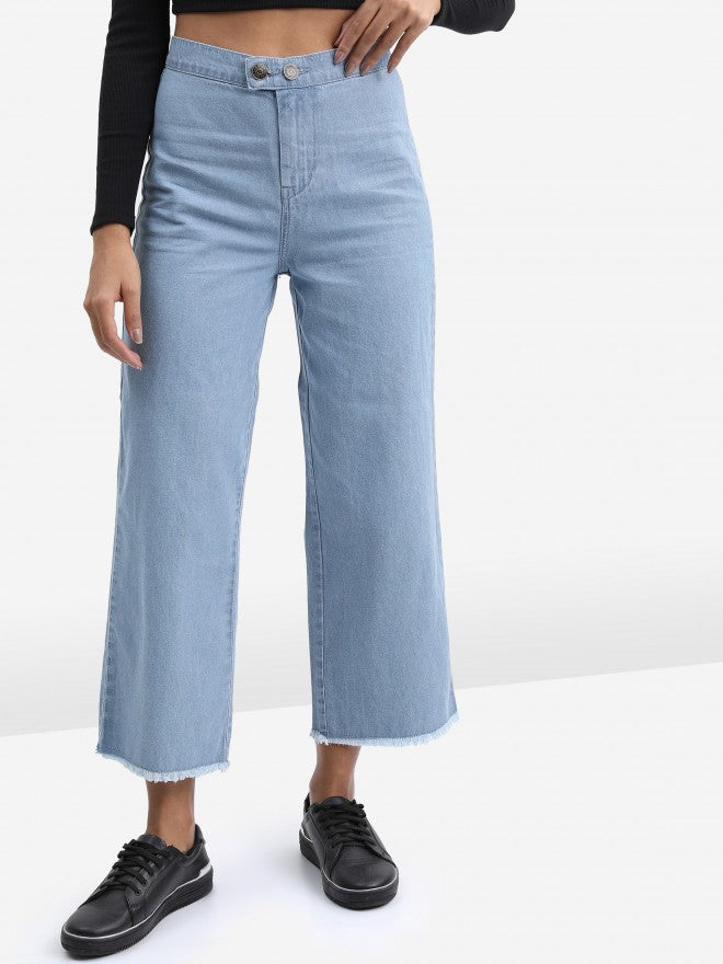 Tokyo Talkies Women Blue Straight Fit Jeans - Blue - Image 4