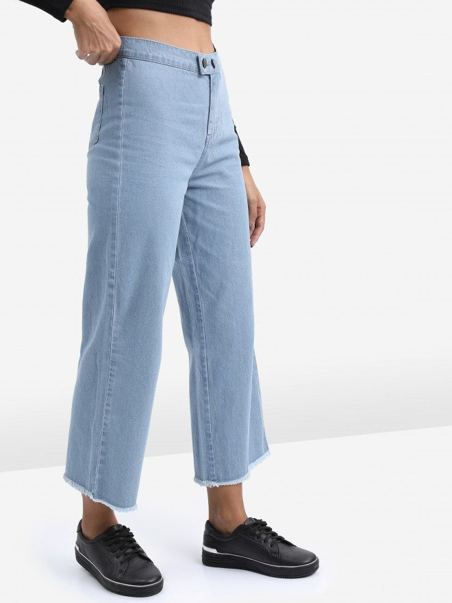 Tokyo Talkies Women Blue Straight Fit Jeans - Blue - Image 6