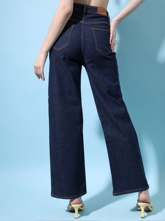 Tokyo Talkies Women Indigo Flared Jeans - Blue - Image 3