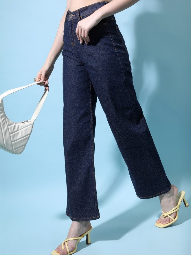 Tokyo Talkies Women Indigo Flared Jeans - Blue - Image 4