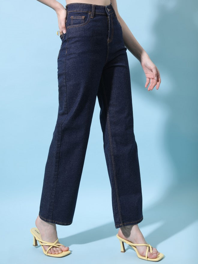 Tokyo Talkies Women Indigo Flared Jeans - Blue - Image 6