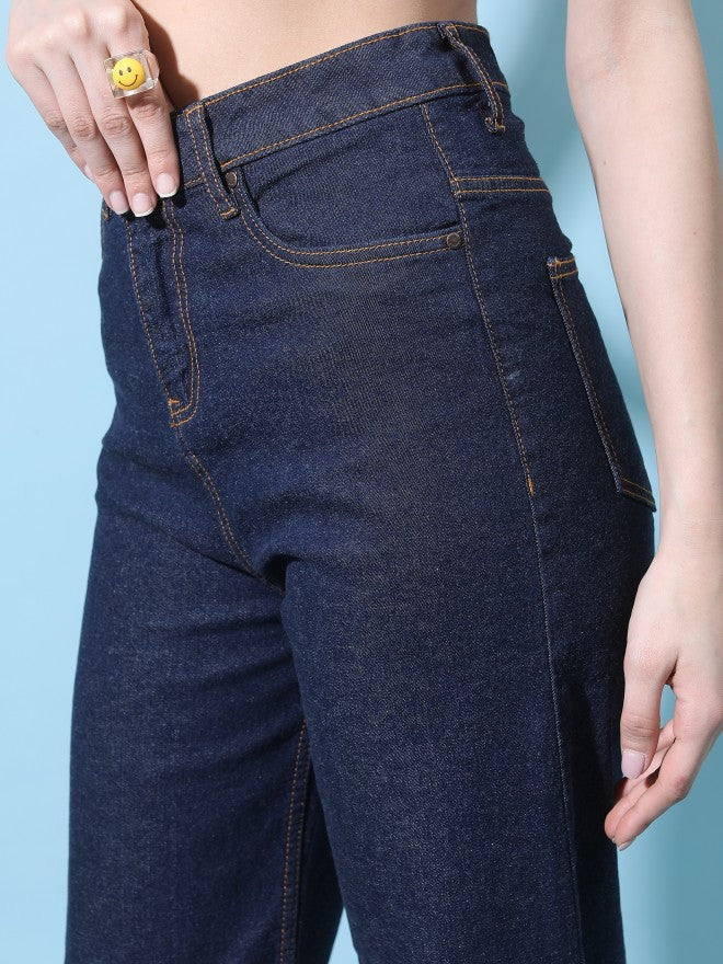 Tokyo Talkies Women Indigo Flared Jeans - Blue - Image 7