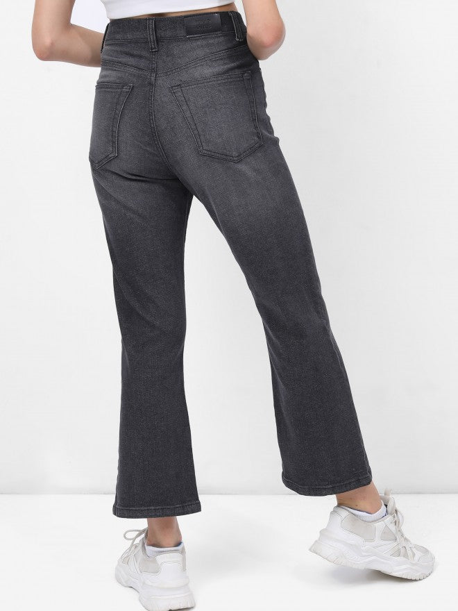 Tokyo Talkies Women Grey Bootcut Stretchable Jeans - Grey - Image 3
