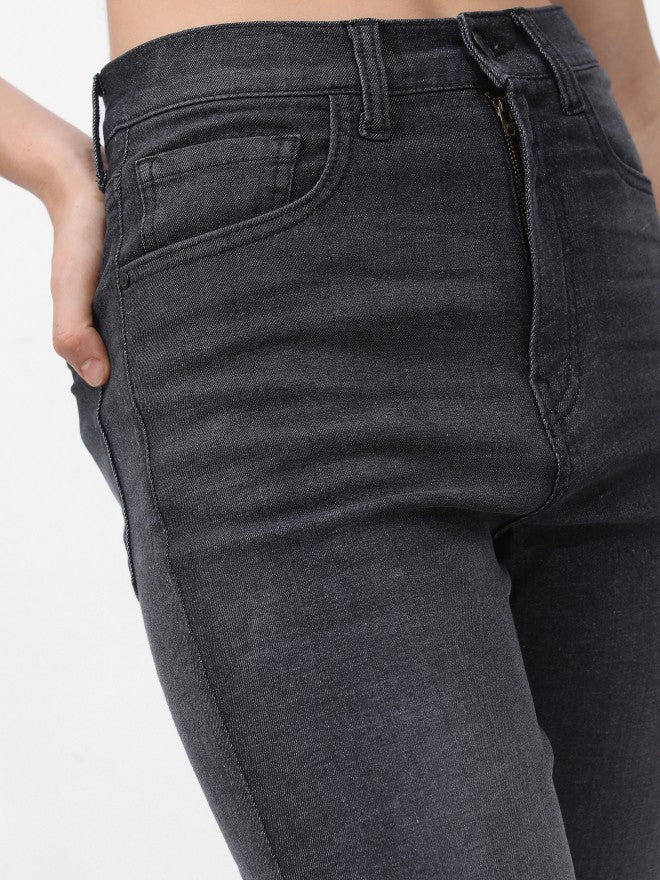 Tokyo Talkies Women Grey Bootcut Stretchable Jeans - Grey - Image 5