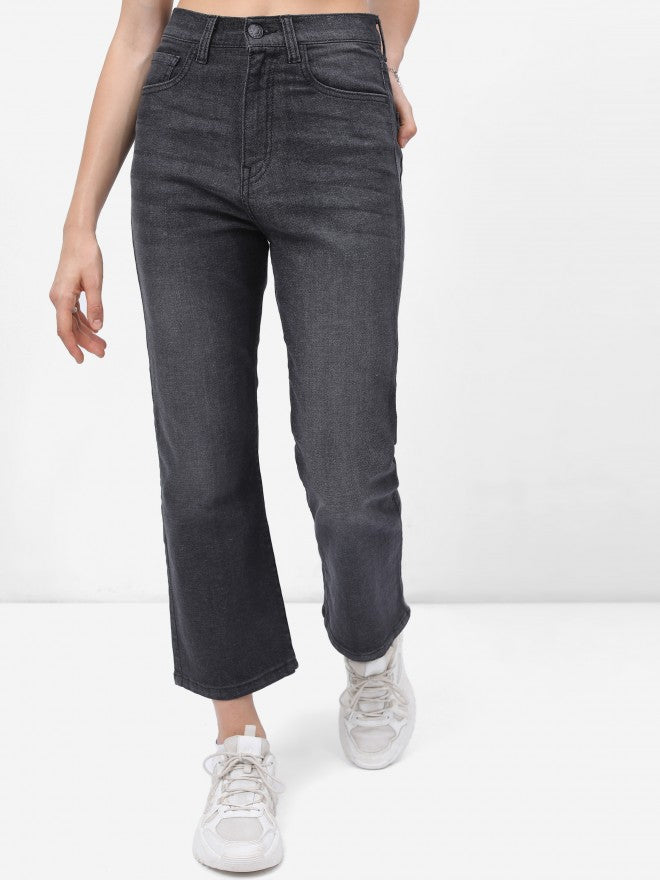 Tokyo Talkies Women Grey Bootcut Stretchable Jeans - Grey - Image 6