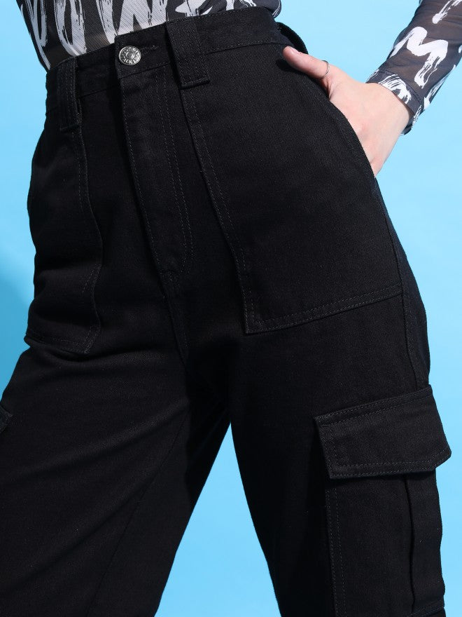 Tokyo Talkies Women Black Straight Fit Jeans - Black - Image 5