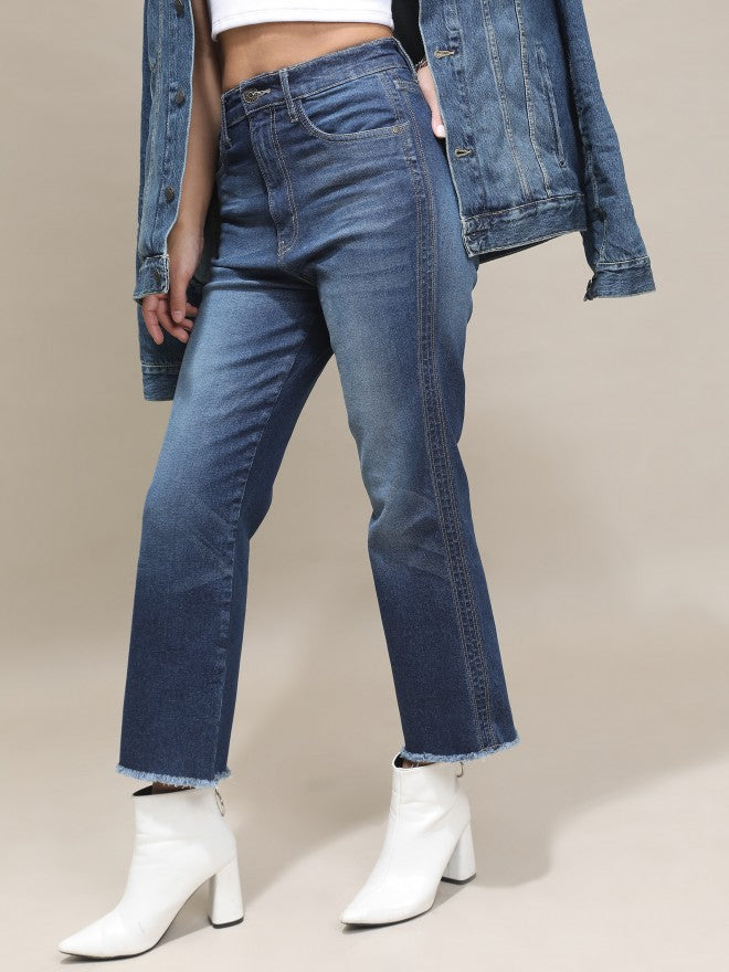 Tokyo Talkies Women Blue Slim Fit Stretchable Jeans - Blue - Image 1
