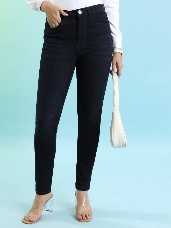 Tokyo Talkies Women Blue Skinny Fit Stretchable Jeans - Blue - Image 1