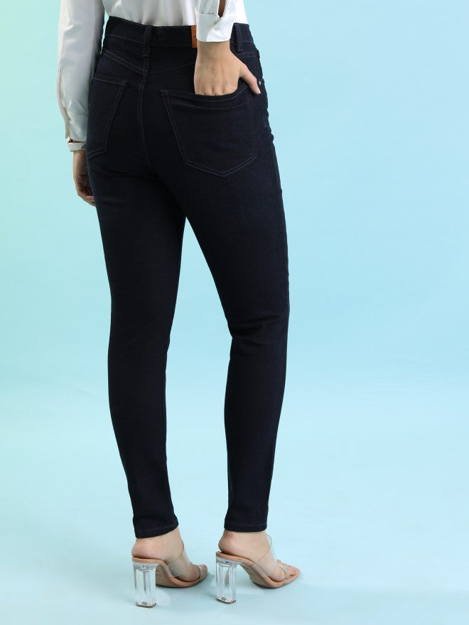 Tokyo Talkies Women Blue Skinny Fit Stretchable Jeans - Blue - Image 3