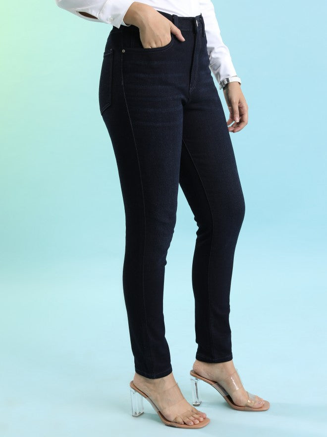 Tokyo Talkies Women Blue Skinny Fit Stretchable Jeans - Blue - Image 6