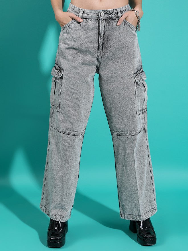 Tokyo Talkies Women Grey Regular Fit Jeans - Grey - Image 1