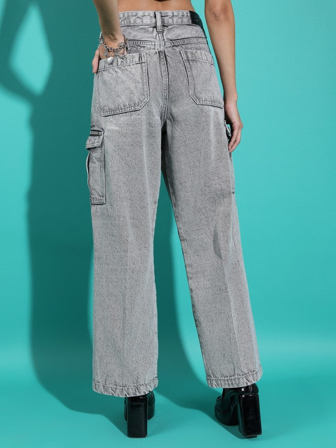 Tokyo Talkies Women Grey Regular Fit Jeans - Grey - Image 3