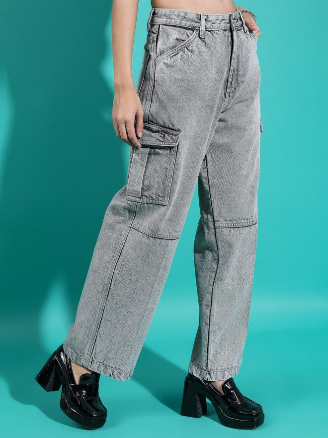 Tokyo Talkies Women Grey Regular Fit Jeans - Grey - Image 6