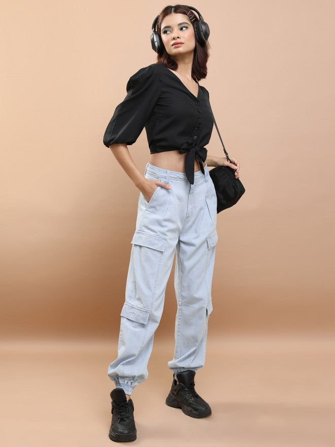Tokyo Talkies Women Blue Relaxed Fit Jeans - Blue - Image 2