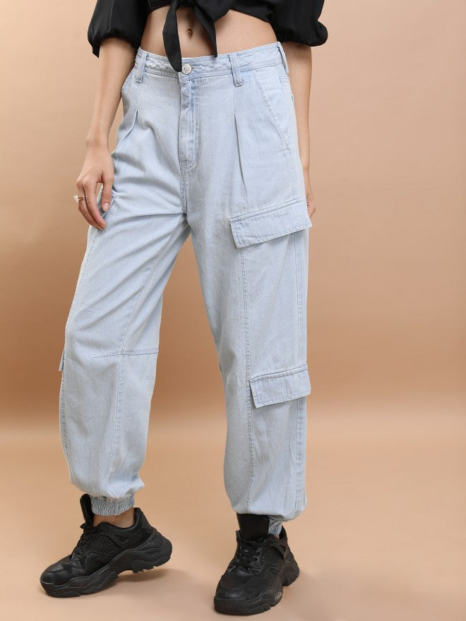 Tokyo Talkies Women Blue Relaxed Fit Jeans - Blue - Image 4