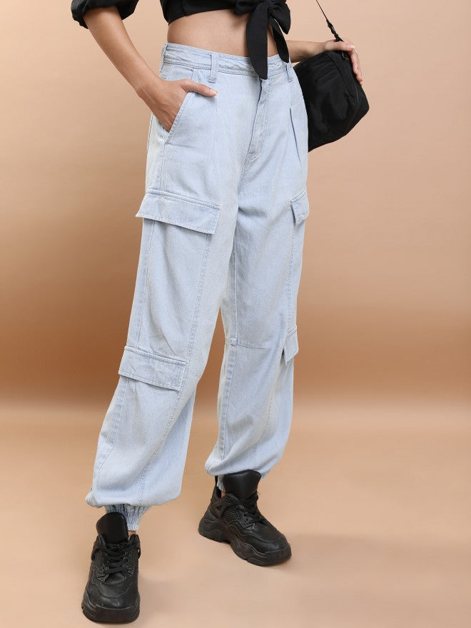 Tokyo Talkies Women Blue Relaxed Fit Jeans - Blue - Image 6