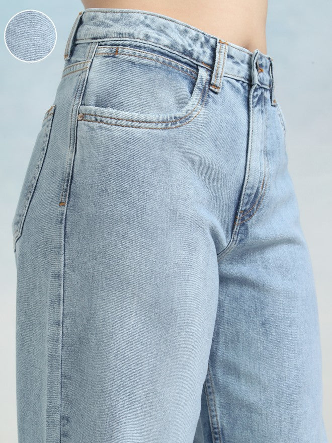 Tokyo Talkies Women Blue Flared Jeans - Blue - Image 5