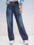 Tokyo Talkies Women Blue Straight Fit Jeans - Blue - Image 1