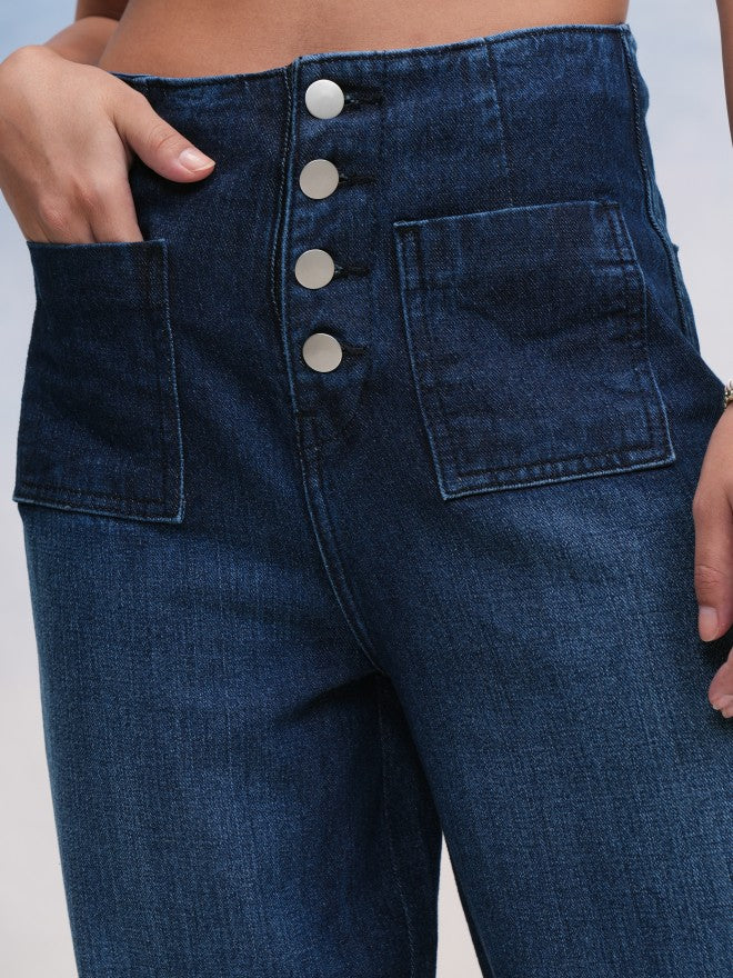 Tokyo Talkies Women Blue Straight Fit Jeans - Blue - Image 5