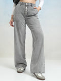 Tokyo Talkies Women Grey Flared Jeans - Grey - Image 1