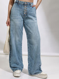 Tokyo Talkies Women Blue Straight Fit Jeans - Blue - Image 1